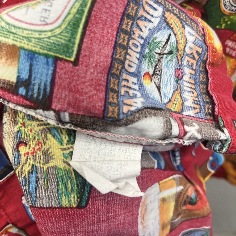 Hilo Hattie's Hawaiian Original Med Vintage Beer Label Aloha Camp-Collar Shirt - Picture 13 of 13